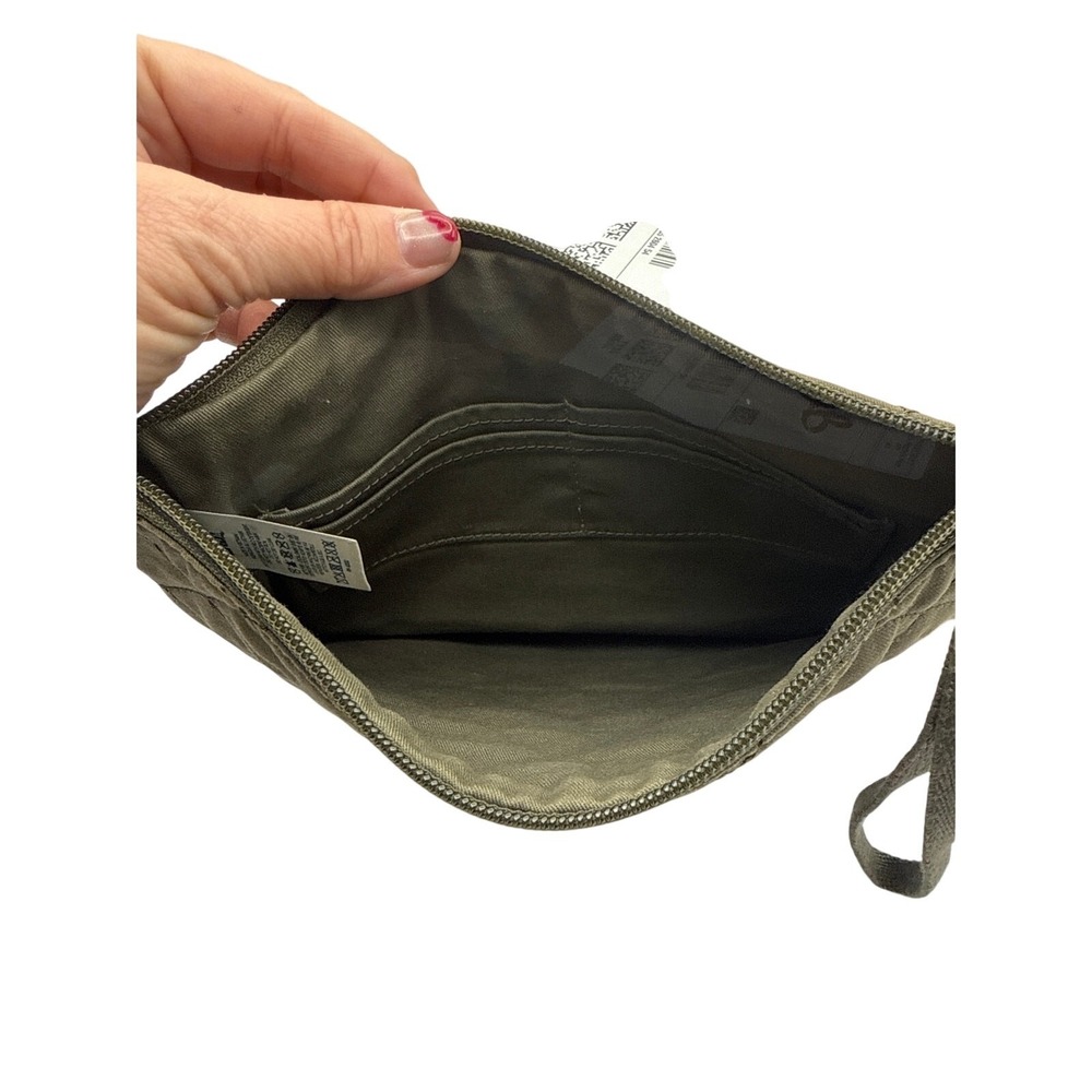 Lands End Olive green quilted clutch - Picture 7 of 8